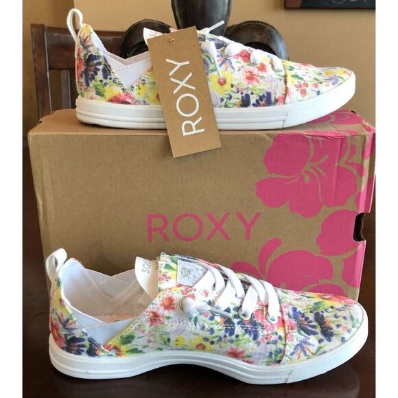 ROXY - NWTIB - L Sz 6.5 "Libbie" Slip-On Canvas SneaKers in Floral Pattern 🌸 - Picture 14 of 16